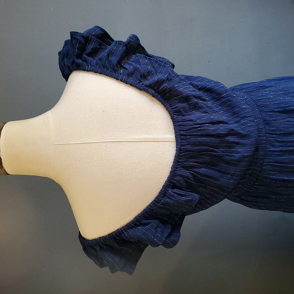 Elegant Blue Women's Dress - Picture 10 of 15